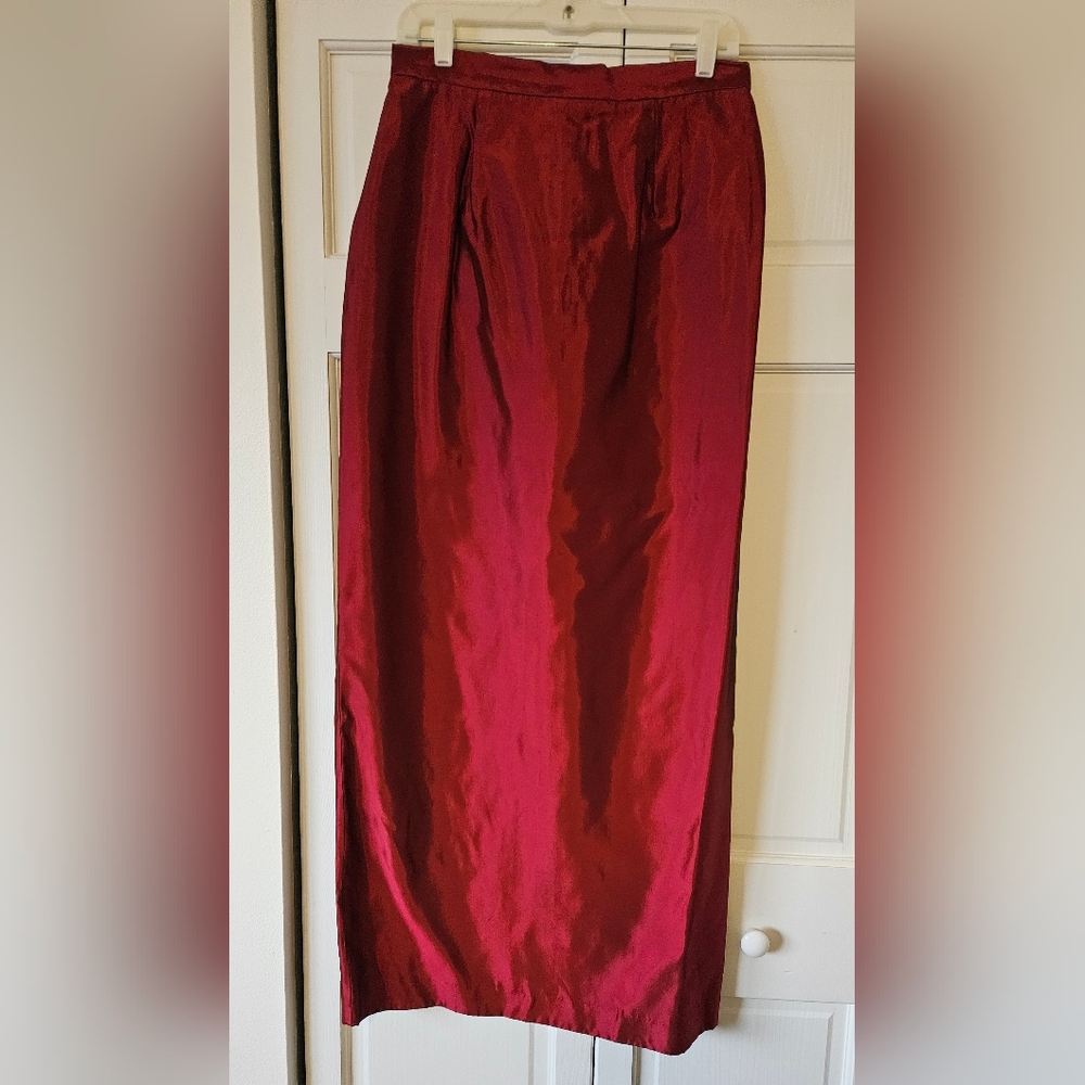 Michelangelo Cherry Red Long Skirt. Size 10.